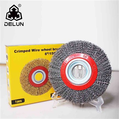 Crimped Flat Steel Wire Wheel Steel Brush