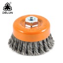4インチツイストノットワイヤーカップブラシ耐久性のあるタイプ